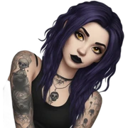 goth-girl-tattoos sticker
