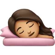 Brunette girl sleeping sticker