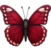 Dark red butterfly sticker