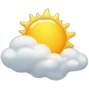 Cloud sun behind  sticker