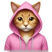 CAT wearing pink hoodie sticker