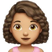 brunette baby girl sticker