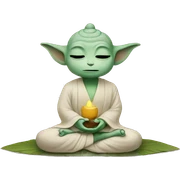 grogu meditation sticker