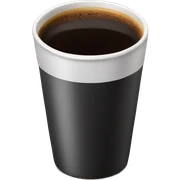 Black cup coffe sticker