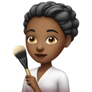Woman Holding Makeup Brush sticker