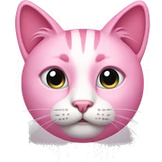 Pink cat sticker