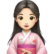 Little girl in Hanfu sticker