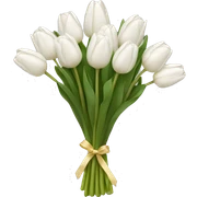 white tulip bouquet  sticker
