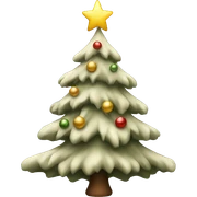 Neutral Christmas tree sticker