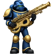 Space Marine with sax sticker