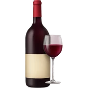 Red wine sticker