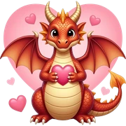 Dragón enamorado  sticker