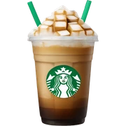 Starbuck ice coffee with ice cubes sticker