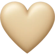 beige heart  sticker
