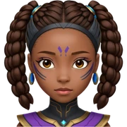 Shuri from wakanda blushing  sticker