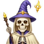 Skeleton wizard  sticker
