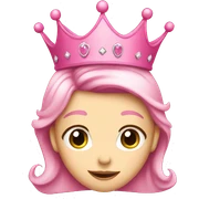 Pink princess crown  sticker
