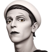 monochrome portrait of a boy sticker