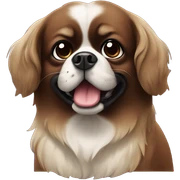 Dark Brown tibetan spaniel  sticker