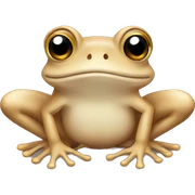 Beige frog with brown wings  sticker
