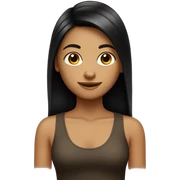 tan skinned girl straightening long black hair sticker