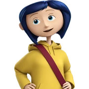 blue hair girl smiling sticker