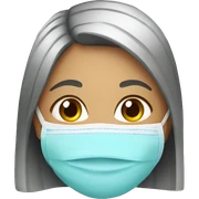 girl with face mask on sticker