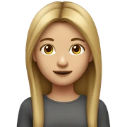Mädchen mit dunkelblonden mittel langen Haar  sticker