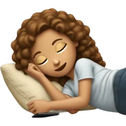 Girl laying with her phone sticker