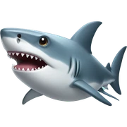 Shark with a top hat sticker