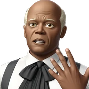 bald boy in white shirt sticker