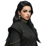 black-haired girl with jewelry sticker