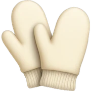 Cream colored mittens sticker