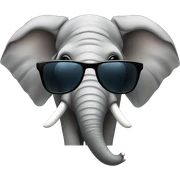 elephant with sunglasses sticker