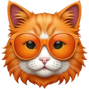 Cat with sunglasses sticker
