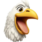 Laughing chicken sticker