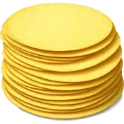 Stack of corn tortillas sticker