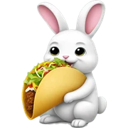 Bunny eating taco sticker