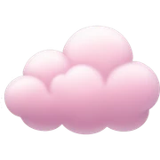 pastel pink cloud sticker