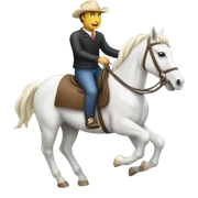 Horse riding man  sticker