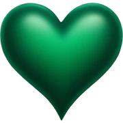 Dark green heart sticker