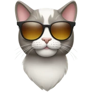Cat with sunglasses sticker