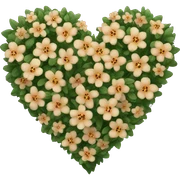 Flower heart sticker