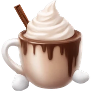 Hot cocoa cream aesthetic sticker
