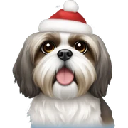 Shih tzu holiday  sticker