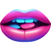 Neon kiss sticker