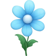 light blue flower sticker