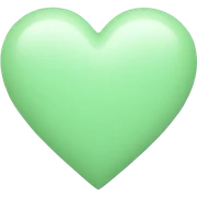 pastel green heart sticker