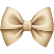 Beige bow sticker