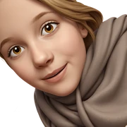 smiling girl in scarf portrait sticker
